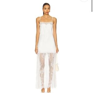 Show Me Your MuMu White Lace Maxi Dress